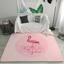 Ковры север мягкие фланелевые розовые Фламинго печатные ковры салон для девочек коврик для комнаты противоскользящие большие ковры Декор в гостиную