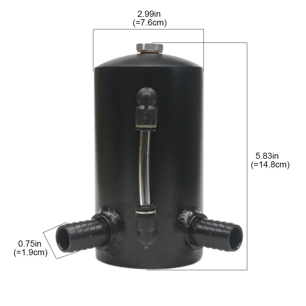 Skup SPSLD Car Styling uniwersalny zbiornik do pobierania oleju zbiornik paliwa separator paliwa może aluminium 500ml 2*19MM