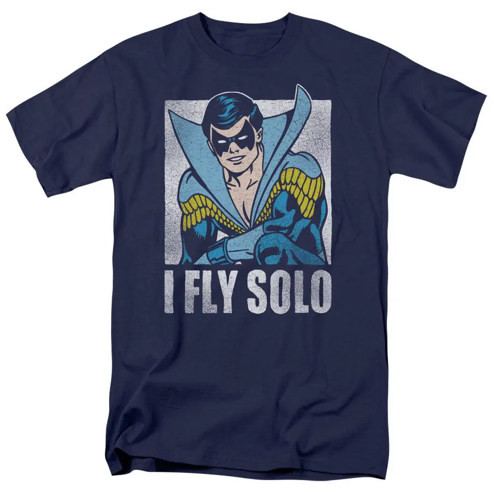 

NIGHTWING Classic Comic I FLY SOLO Licensed T-Shirt All Sizes Summer Short Sleeves Fashion T Shirt Free Shipping