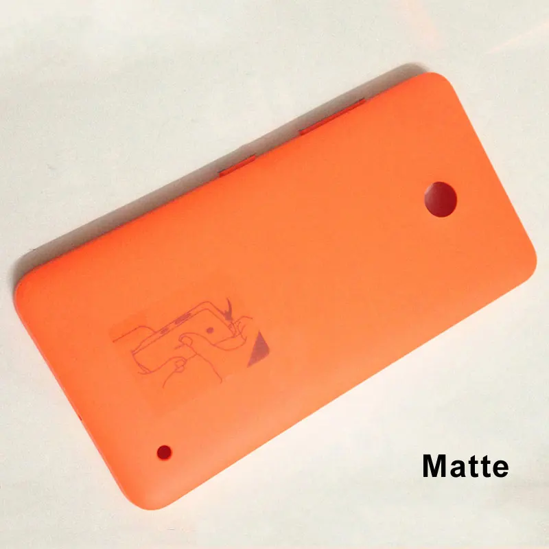Матовый чехол на заднюю панель для Nokia lumia 630 635 сменный жесткий чехол на батарейку для lumia 636 638 с боковой кнопкой - Цвет: 630 orange cover