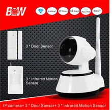 Cámara IP de seguridad WiFi Cámara IP Onvif Seguridad Para El Hogar Inalámbrico + 3 sensor de puerta 3 infrarrojos motion sensor noche visión