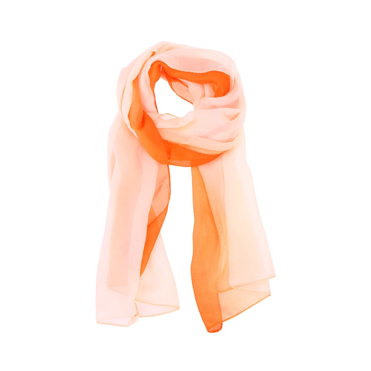 

Unique Womens Elegant Scarves Chiffon Gradient Color Scarf (Orange And White)