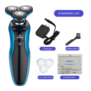 

Electric Shaver Rotary Type Three Heads IPX6 Waterproof Whole Body Washing Powerful High Efficiency Man Cleansing