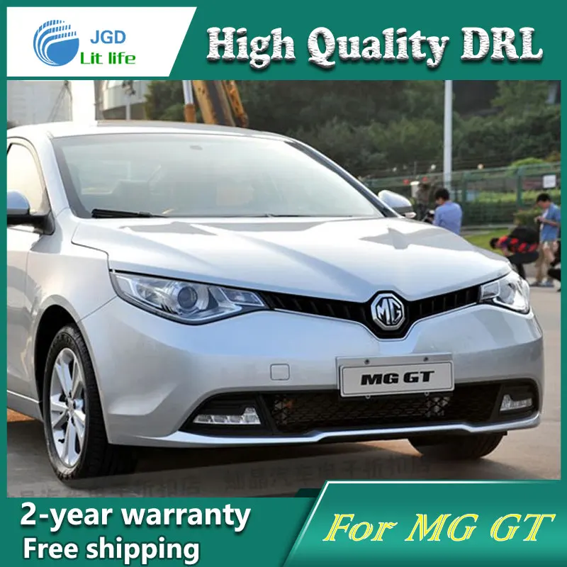 

high quality ! 12V 6000k LED DRL Daytime running light for MG GT Fog lamp frame Fog light Car styling