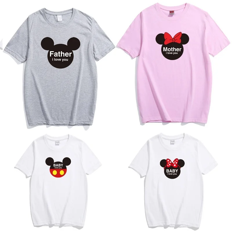 

family matching outfits clothes look father mother daughter son cartoon t shirt clothing daddy mommy and me clothes baby dresses