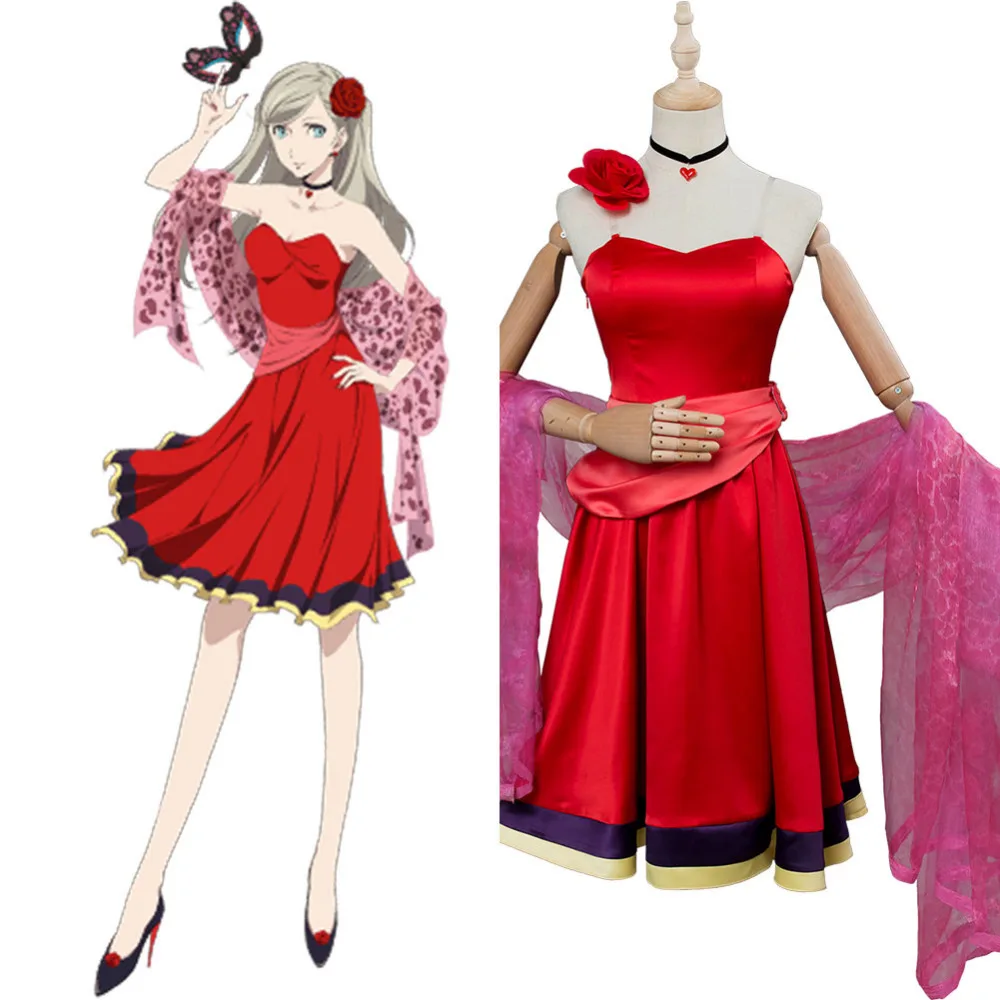Anne Takamaki/бальное платье вечерние платья с маской Persona 5 Takamaki карнавальный костюм на