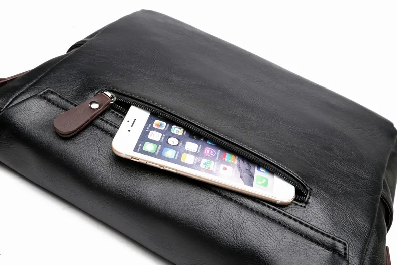 MJ Men's Bags Vintage PU Leather Male Messenger Bag High Quality Leather Crossbody Flap Bag Versatile Shoulder Handbag for Men (23)