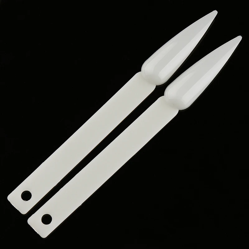 40pcs Clear/Nature Sharp Long Nail Art False Tips Color Display Board Practice Card Salon Practice Display Tools