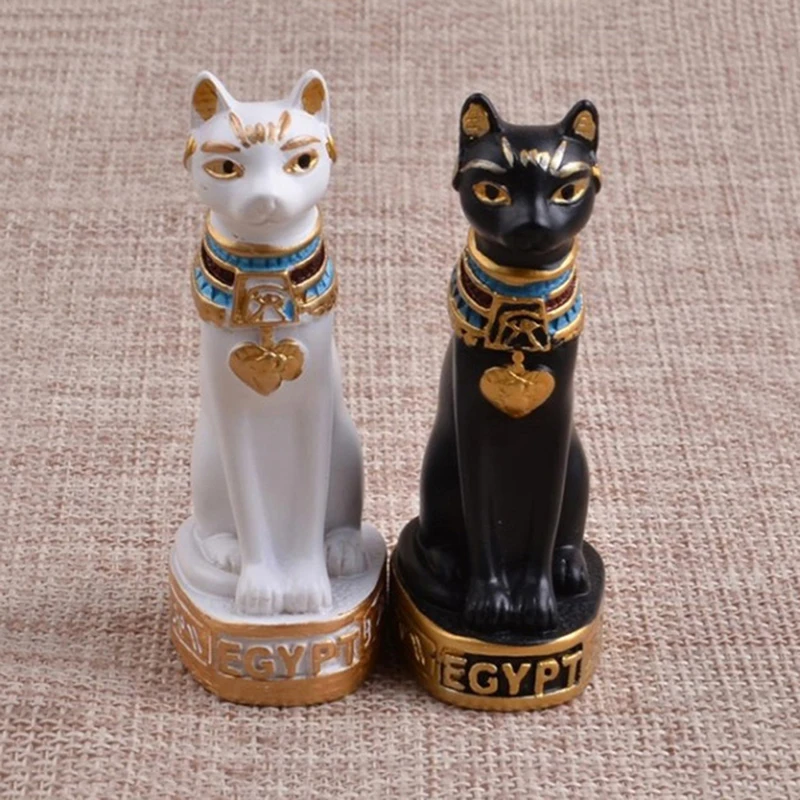 Креативные украшения из смолы египетский кот Бог, книжная полка, Настольная миниатюрная фигурка для кошки, аксессуары для домашнего декора, подарок на день рождения