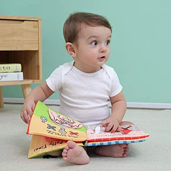 

4Pcs Soft Touch Washable Cloth Books Non-Toxic Fabric Cloth Books Early Educational Toy For Children