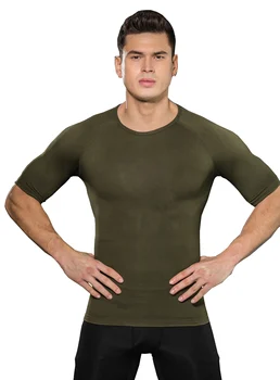 Men Body Shaping Vest Slimming tops Chest Belly Abdomen Tummy Posture Corrector Shirt Compression Corset Male Shapers