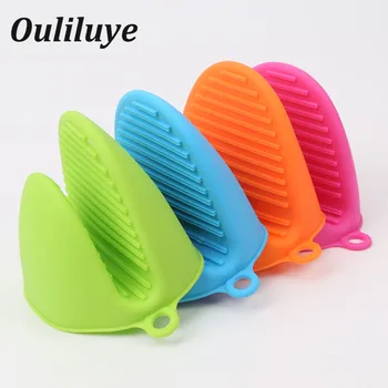 

Silicone Insulated Heat Pot Clips Microwave Oven Gloves Hot Plate Pot Clip Anti-scald Gloves Kitchen Baking Cooking Tools