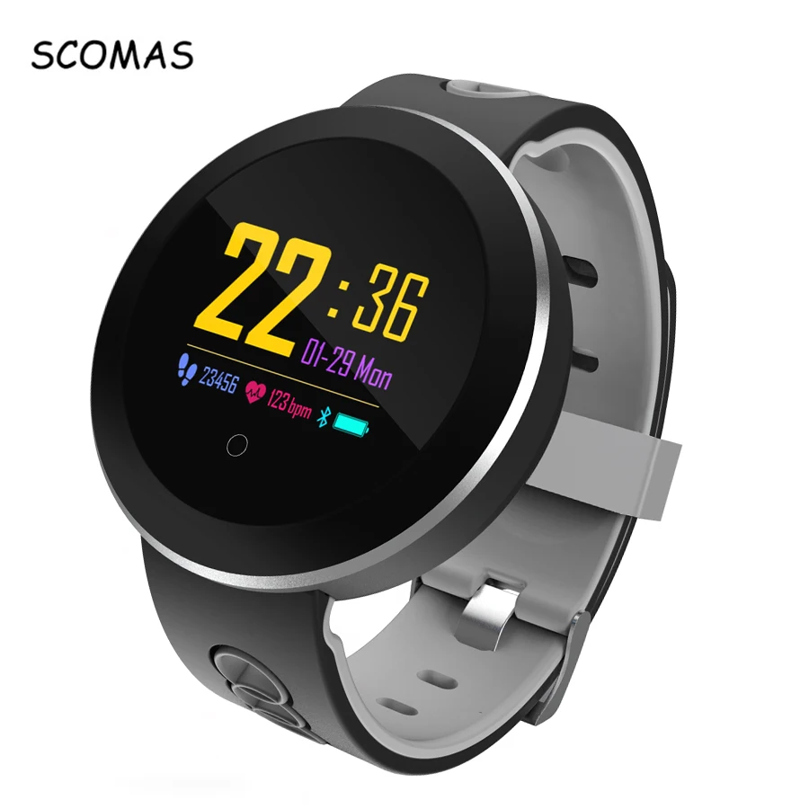 

SCOMAS Bluetooth Smart Watch 1.0"LCD Blood Pressure Heart Rate Monitor Waterproof Smartwatch For Men Women Reloj Inteligente