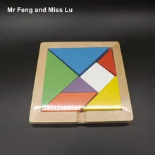 Красочные головоломки Танграм деревянные игрушки Babys игры Brainteaser мудростью вызов Подарки для детей