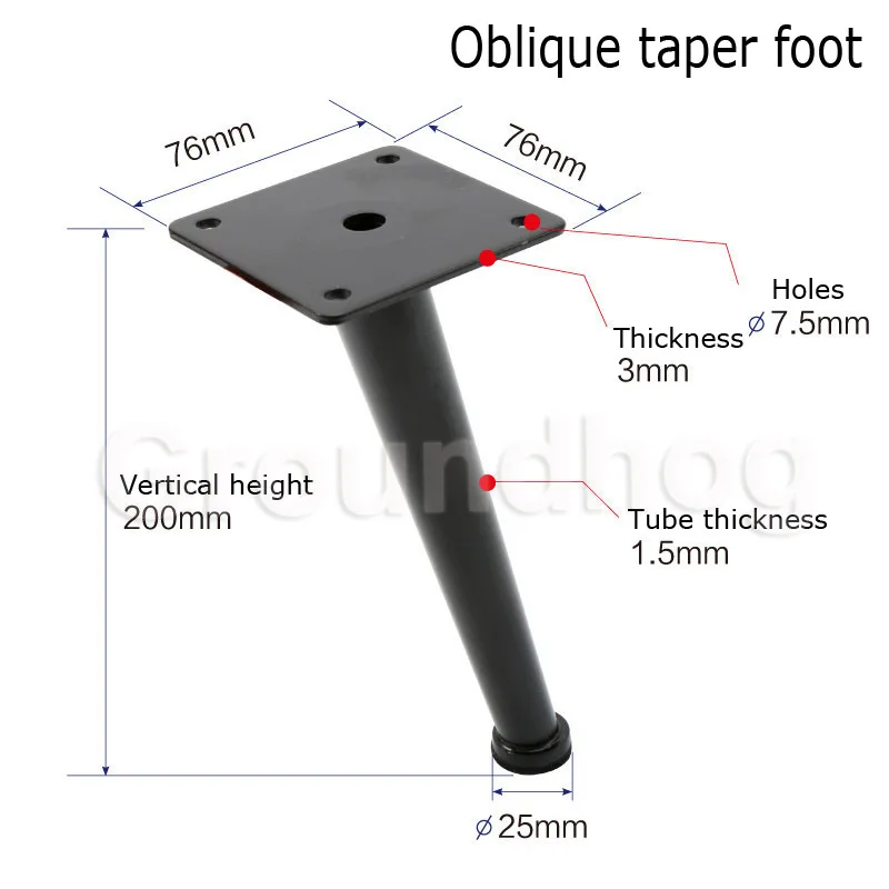 4 шт ножки для стола H = 200 мм металл конические диван Шкаф корпусной мебели ножка ноги Кофе чай барный стул высокий табурет ножка ноги