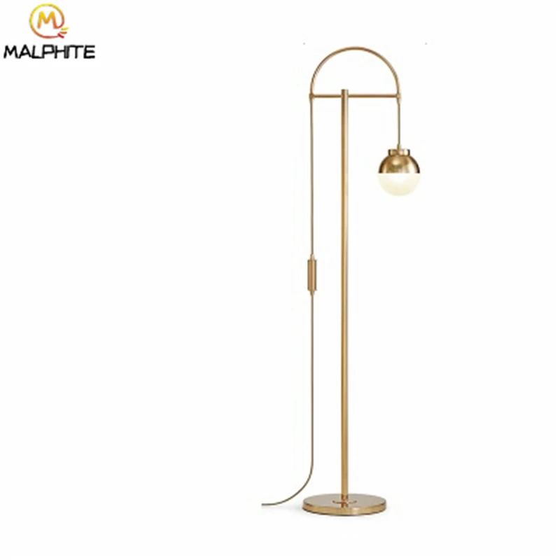 Nordic LED Floor Lamp Eye-protective Gold Floor Lamps For Living Room Modern Floor Lighting Luminaire Home Study Bedside Decor