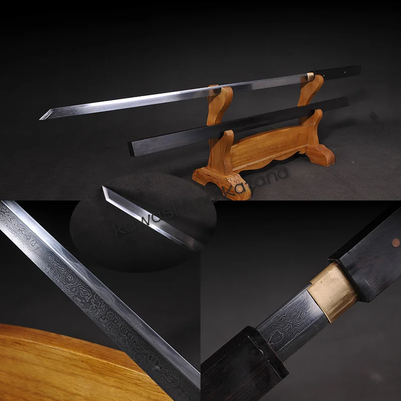 Free Shipping Handmade Samurai Sword Katana Straight Sword Full Tang