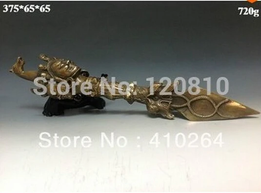 

B0602 321Collectible Tibet Tibetan Buddhism Bronze Buddhist Ritual Tool Hand Vajra Dorje statue
