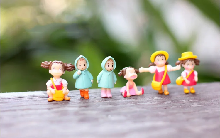 

1 Pcs Miniatures Anime Girl Terrariums Figurines Action Figures Fairy Garden Succulents Desktop for Kids Plastic Crafts supply