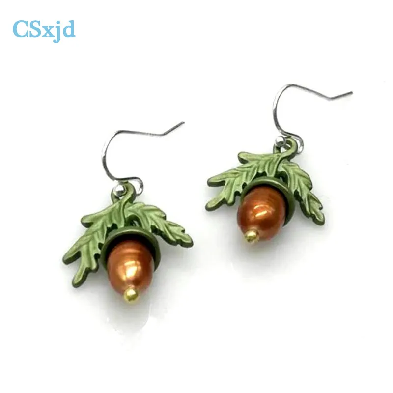 

CSxjd Vintage Earrings Jewelry Acorn pearl earring