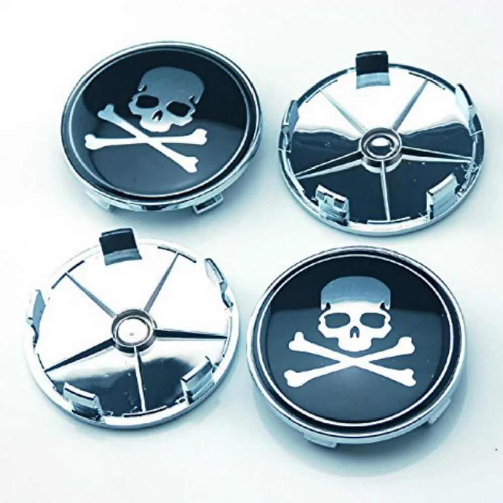 

4 Pcs 68mm Emblem Badge Wheel Hub Caps Centre Cover Skull Black for BMW VW Audi Honda Toyota Kia Skoda Renault Free Shipping