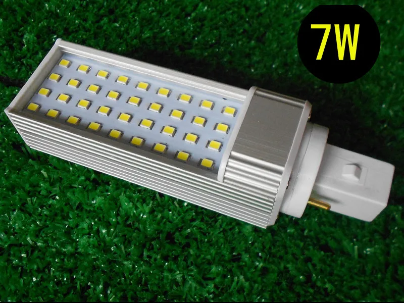 10 шт./лот plc 2 pin Светодиодный g24 лампа 7 W 2835SMD36 светодиодный мозоли lampenstar холодный белый/теплый белый AC 85 V-265 V Боковое освещение