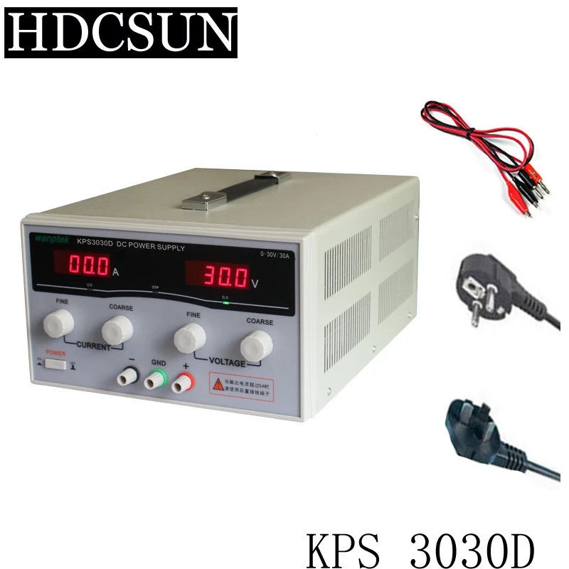 

New KPS3030D High precision High Power Adjustable LED Dual Display Switching DC power supply 220V EU 30V/30A