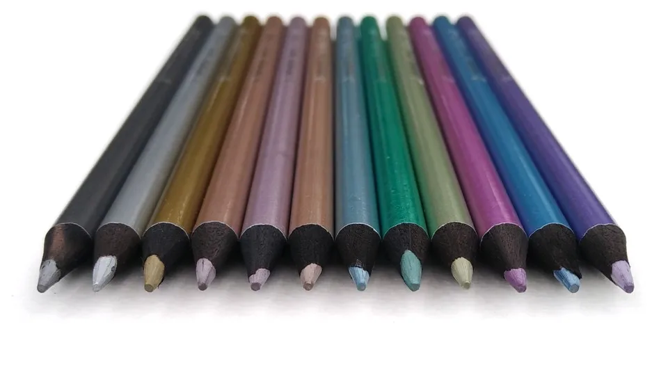 12 Metallic Colored Pencils-4
