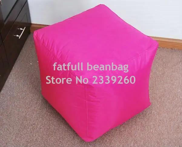 Cover only No Filler pink shoe stool butt relax sitting bean bag chair cube ottomans