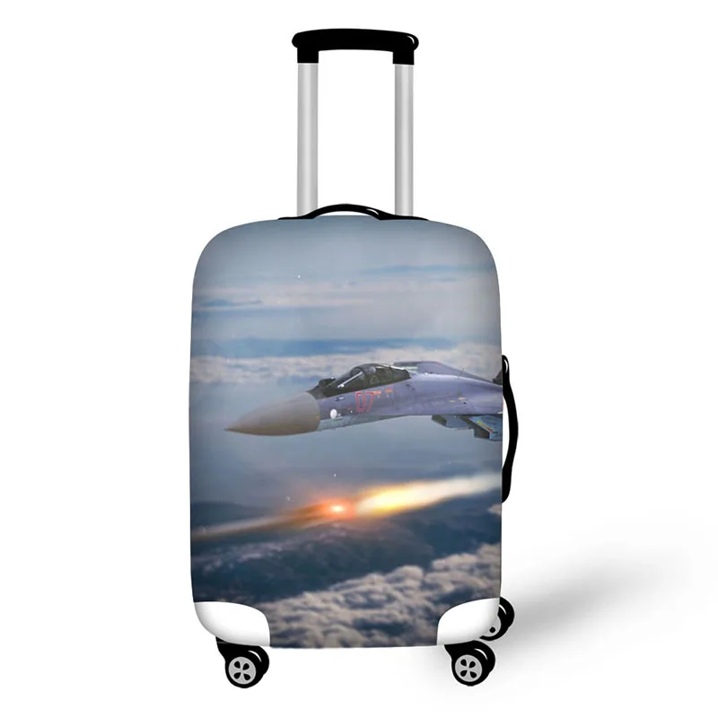 Aircraft print Elastic Thick Luggage Cover for Trunk Case Apply to 18''-32'' Suitcase,Suitcase Protective Cover Travel Accessor
