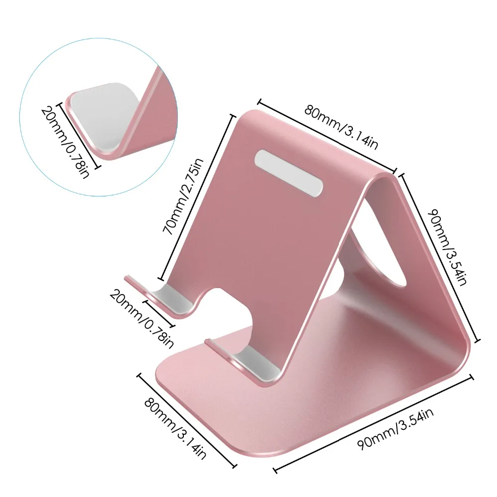 Eson Стиль сотовый телефон Подставка для планшета, продвинутый 4 мм толщина алюминиевый стенд держатель-розовое золото