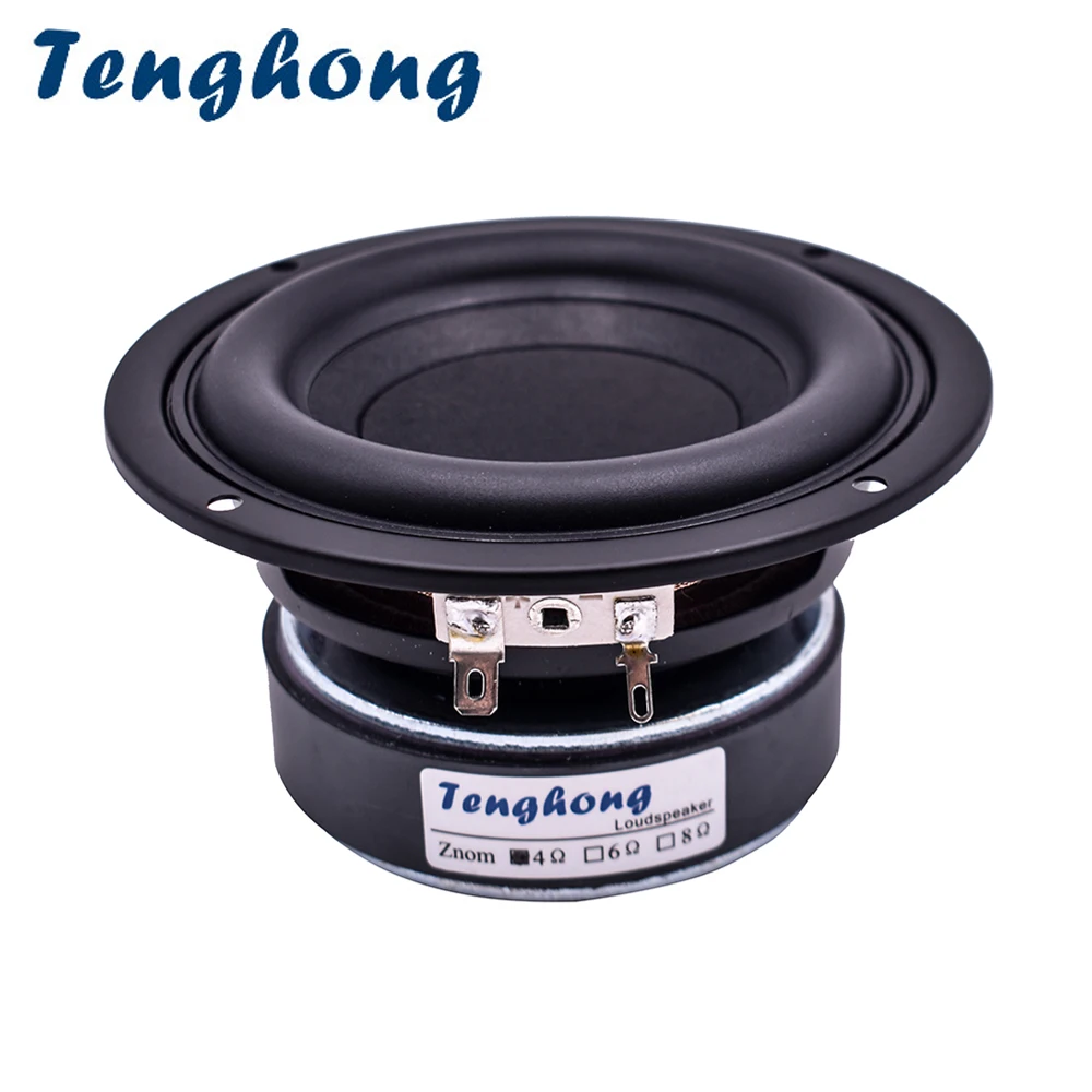 Tenghong 1 шт. 4 дюймовый сабвуфер динамик Ом 40 Вт глубокий бас громкий HIFI буксирная