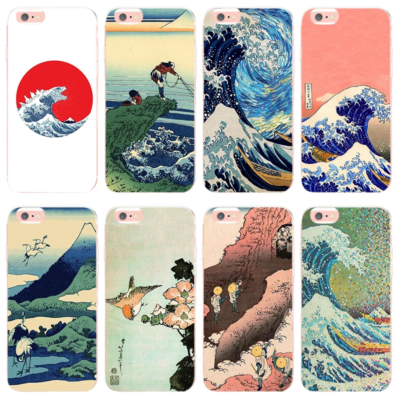 Hokusai The Great Wave off Kanagawa для iphone 6 6plus X XR XSMax 7 8plus чехол 5 5s SE телефона 12 mini 12proMax|Бамперы| |