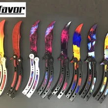 CS GO нож-бабочка, складной нож karambit для тренировок, игра Counter Strike, нож из нержавеющей стали, подарочный набор