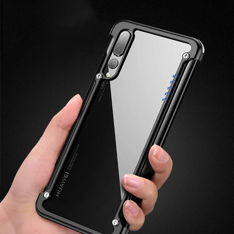 Металлический Чехол OATSBASF с воздушной подушкой для huawei p30 роскошный