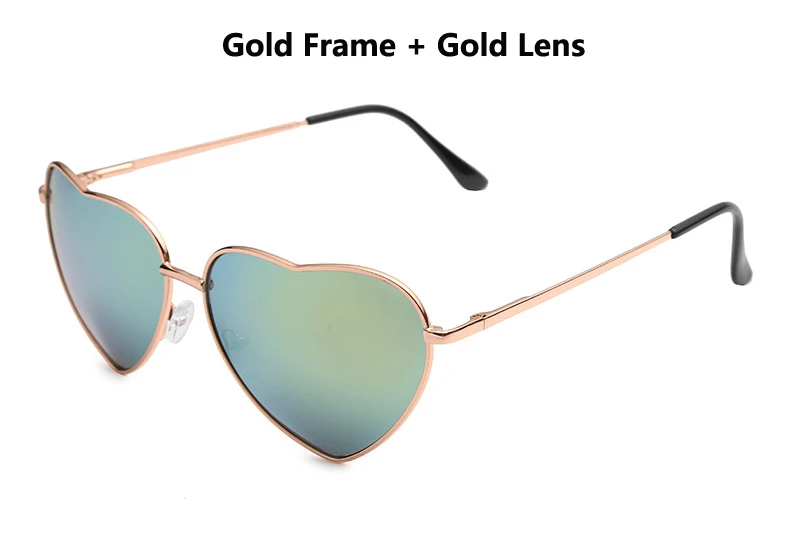 DIGUYAO, женские солнцезащитные очки с металлическим разноцветным металлическим каркасом, фирменный дизайн, модные солнцезащитные очки с покрытием, солнцезащитные очки в форме сердца - Цвет линз: C-13