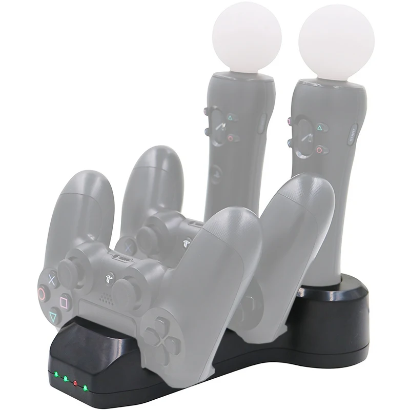 

PS4 Accessories PS VR PS Move Motion Controller Joystick PS4 Dual Charger Dock Charging Station for PlayStation VR/4/Slim/Pro