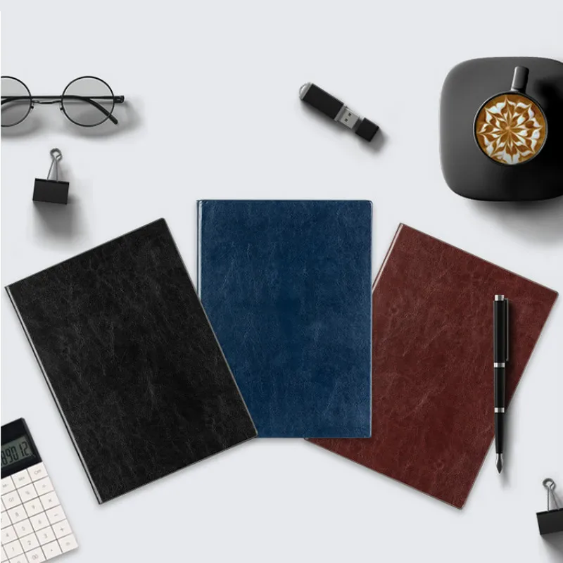 Deli Notebook 16K 160sheets Business Student Writing Books Office PU Cover Planners School and Supplies | Канцтовары для офиса и