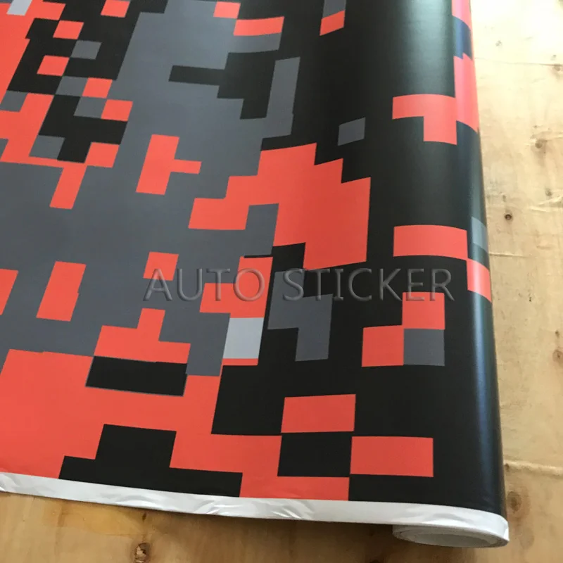 orange black digital camo wraps 1