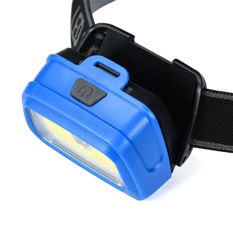 Powerful led flashlight COB LED Headlamp Mini Headlight Battery Powered Flashlight Camping Head Torch by AAA battery #3o8 (2)