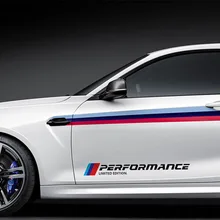Car Styling M Color Performance Reflective Door Sticker Limited Edition Side Skirt Vinyl Stickers for BMW