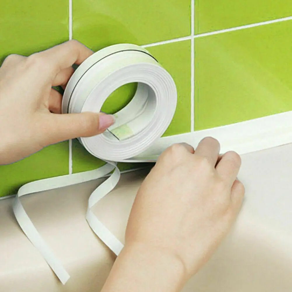 

PVC Bath Wall Sealing Strip Waterproof Self Adhesive tape Kitchen Sink Basin Edge Sealing tape Four colors optional 3.2m
