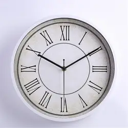 Круглые бесшумные кварцевые иглы немой настенные часы для декора минималистичные ретро римские цифры настенные часы Vogue европейские часы