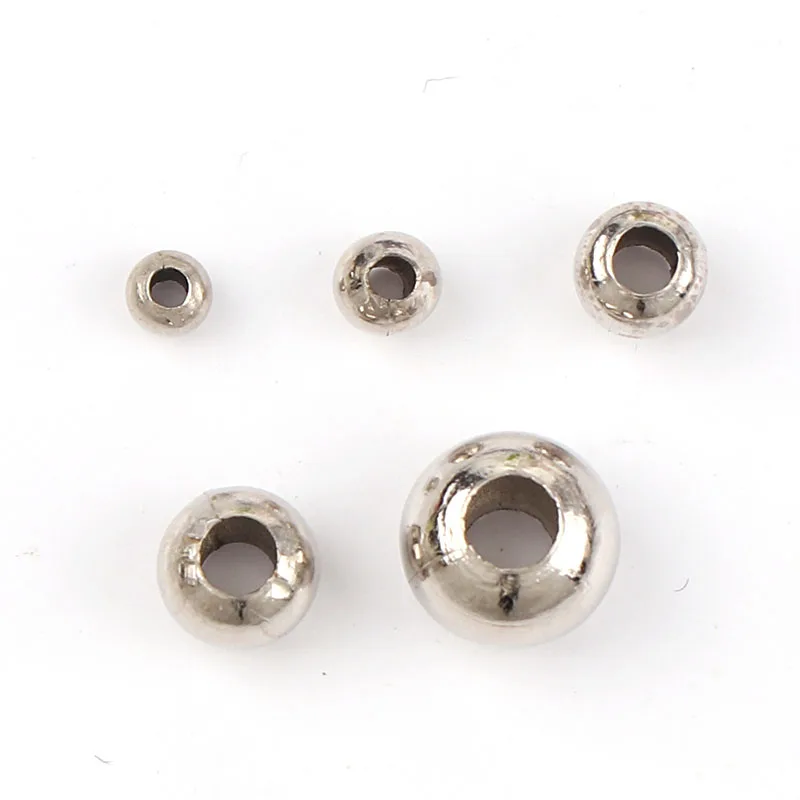 

8mm Mixed Color Round Iron Smooth Ball Spacer Metal Loose Beads For DIY Jewelry Making Needlework Bracelet Necklace Supplies