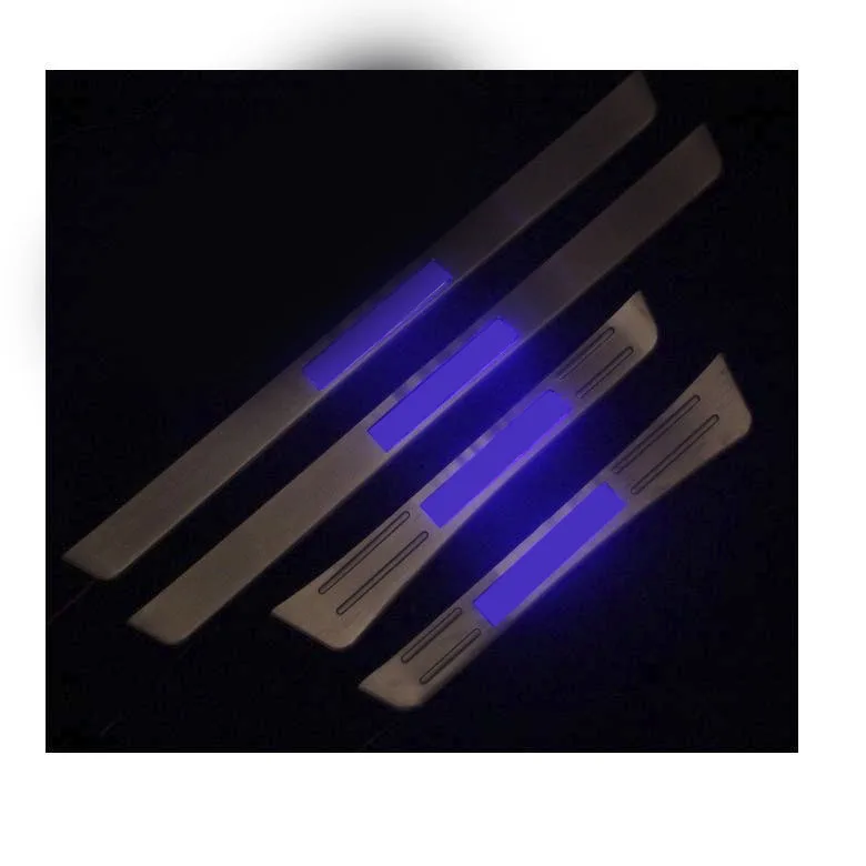 

CHROME STAINLESS STEEL LED Blue LIGHT Illuminated DOOR SILL threshold of Article Scuff PLATE For Lexus 470