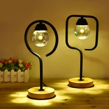 Американская креативная настольная стеклянная лампа, европейская прикроватная лампа для спальни, теплая Современная Минималистичная пасторальная свадебная комната, LU719146