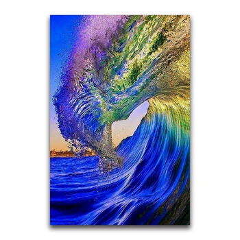 

Full square Diamond embroidery sea wave Big Full round Diamond mosaic landscape surf 5D DIY Diamond painting Cross stitch Sale