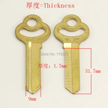 

A026 right groove Wholesale Locksmith Keymother Brass House Home Door Blank Key Blanks Keys 25 pieces/lot