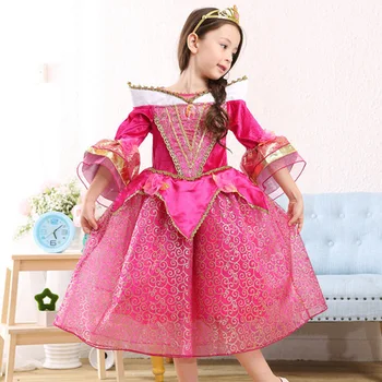 

Dresses new cotton girls dress Children's Clothing Ball gown A-line lace Christmas party dress 2017 hot 110-150 cm whole sale
