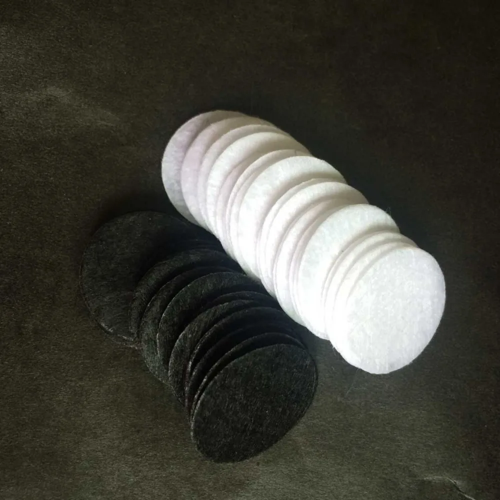 (100pc) Wholesale 22.5mm Black and White Round Shape Disc Felt Diffuser